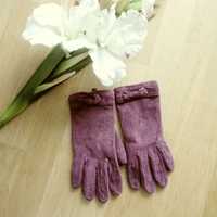 Filetowe rękawiczki jesienno zimowe