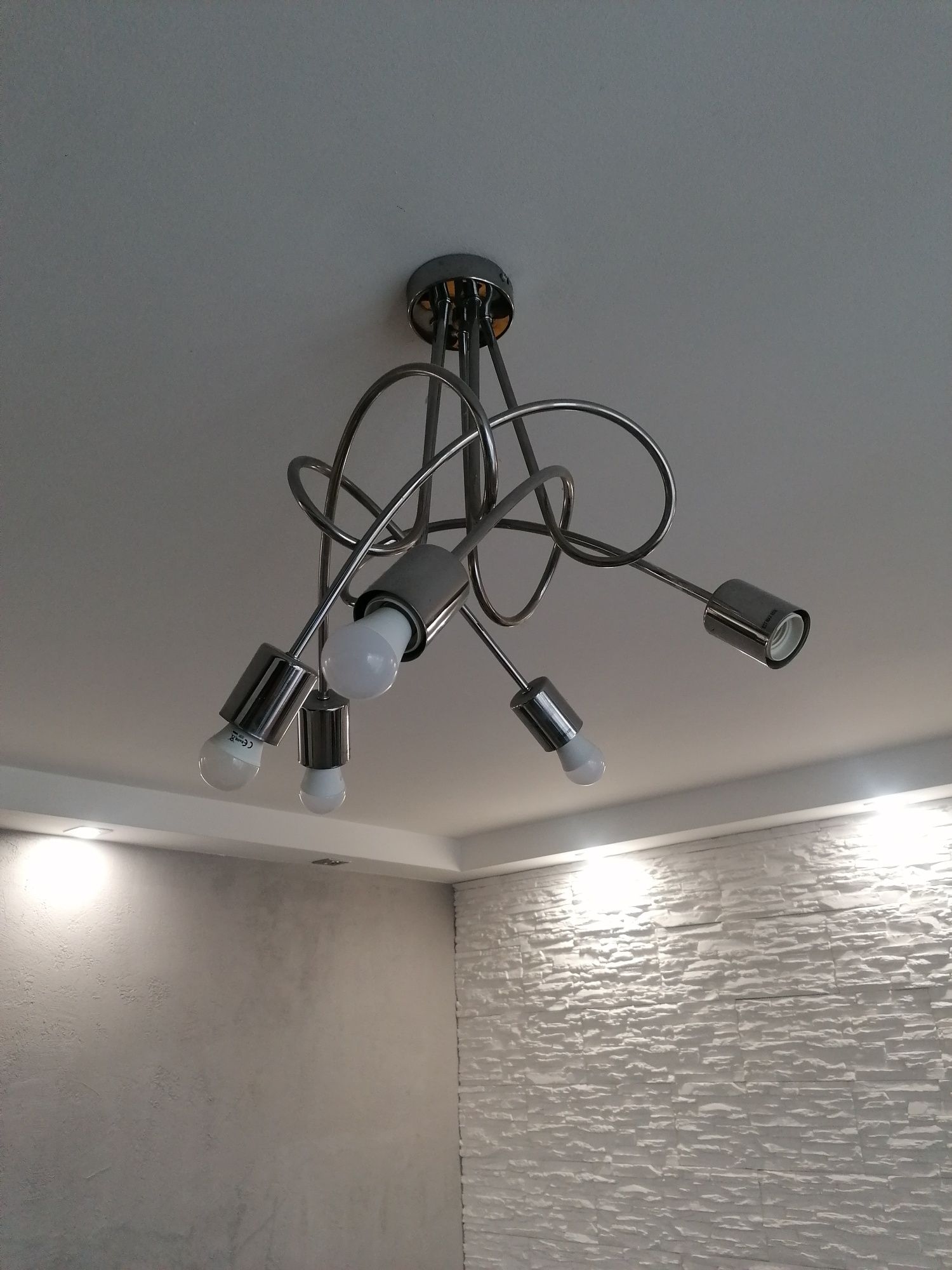 Lampa wisząca Tango 5 Chrom. Żyrandol E27