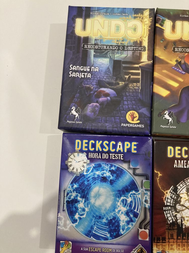 Jogos tipo escape room - deckscape e UNDO
