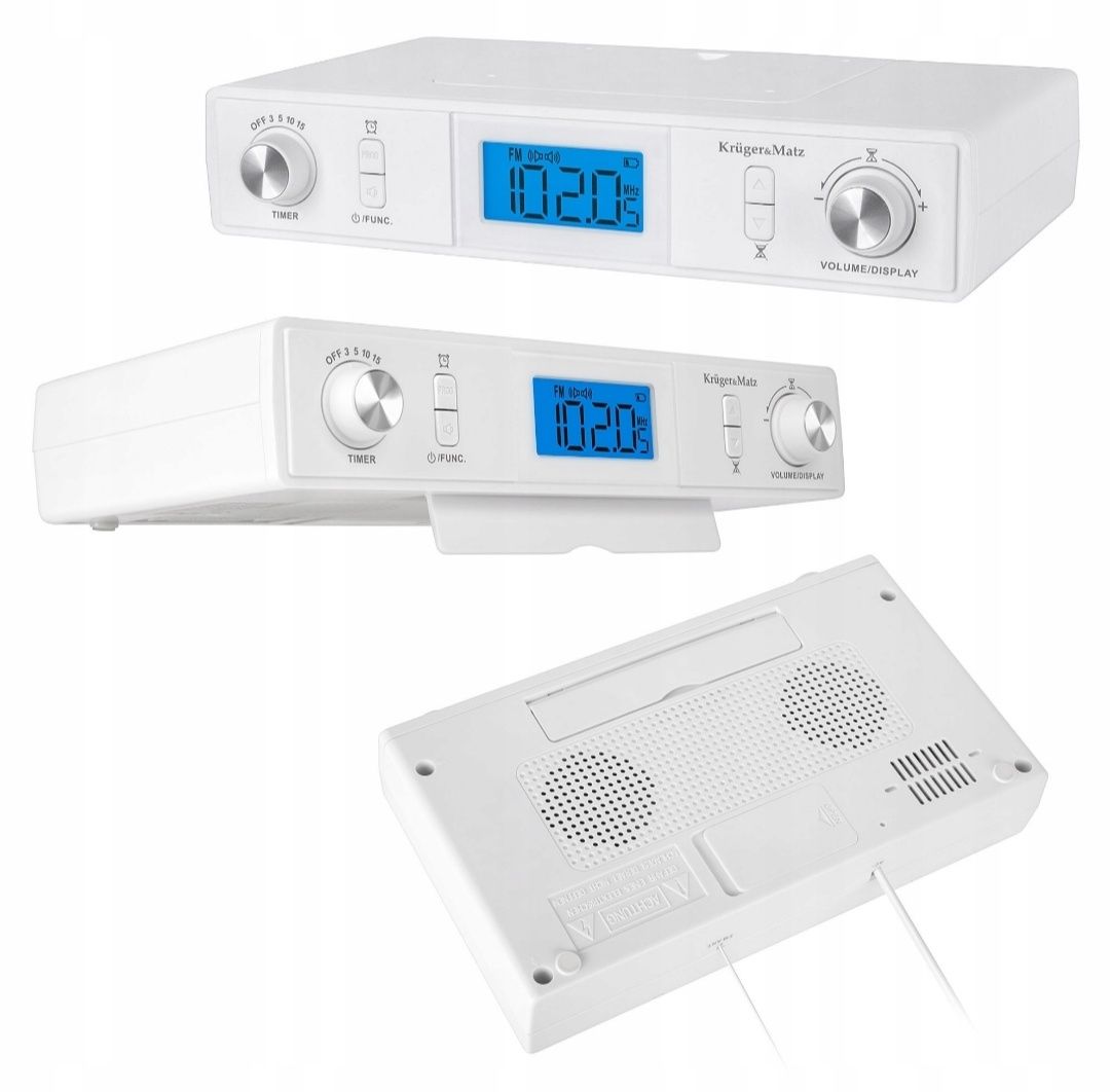 Radio kuchenne Kruger&Matz BT PODWIESZANE Zegar Budzik Minutnik LCD