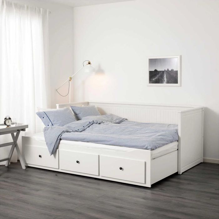 Łóżko dziecięce Ikea Hemnes 200x80 rozkładane z szufladami/Używane
