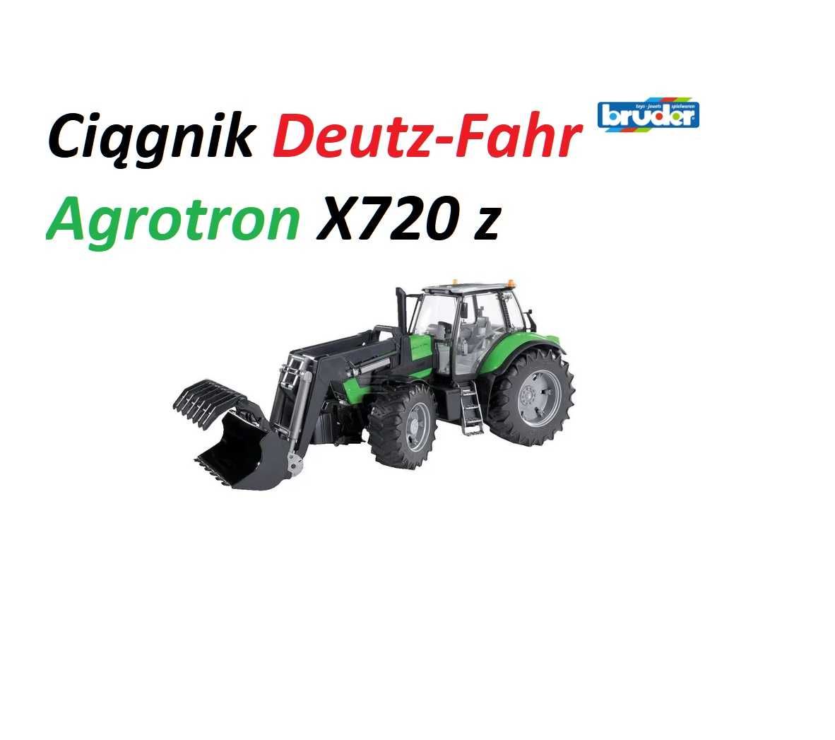 BRUDER - Ciągnik Deutz-Fahr Agrotron X720 z ładowaczem czołowym