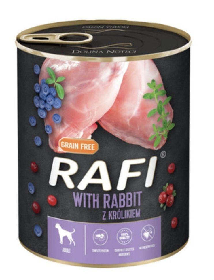 Rafi mokra karma dla psa  z królikiem 10x 800 g