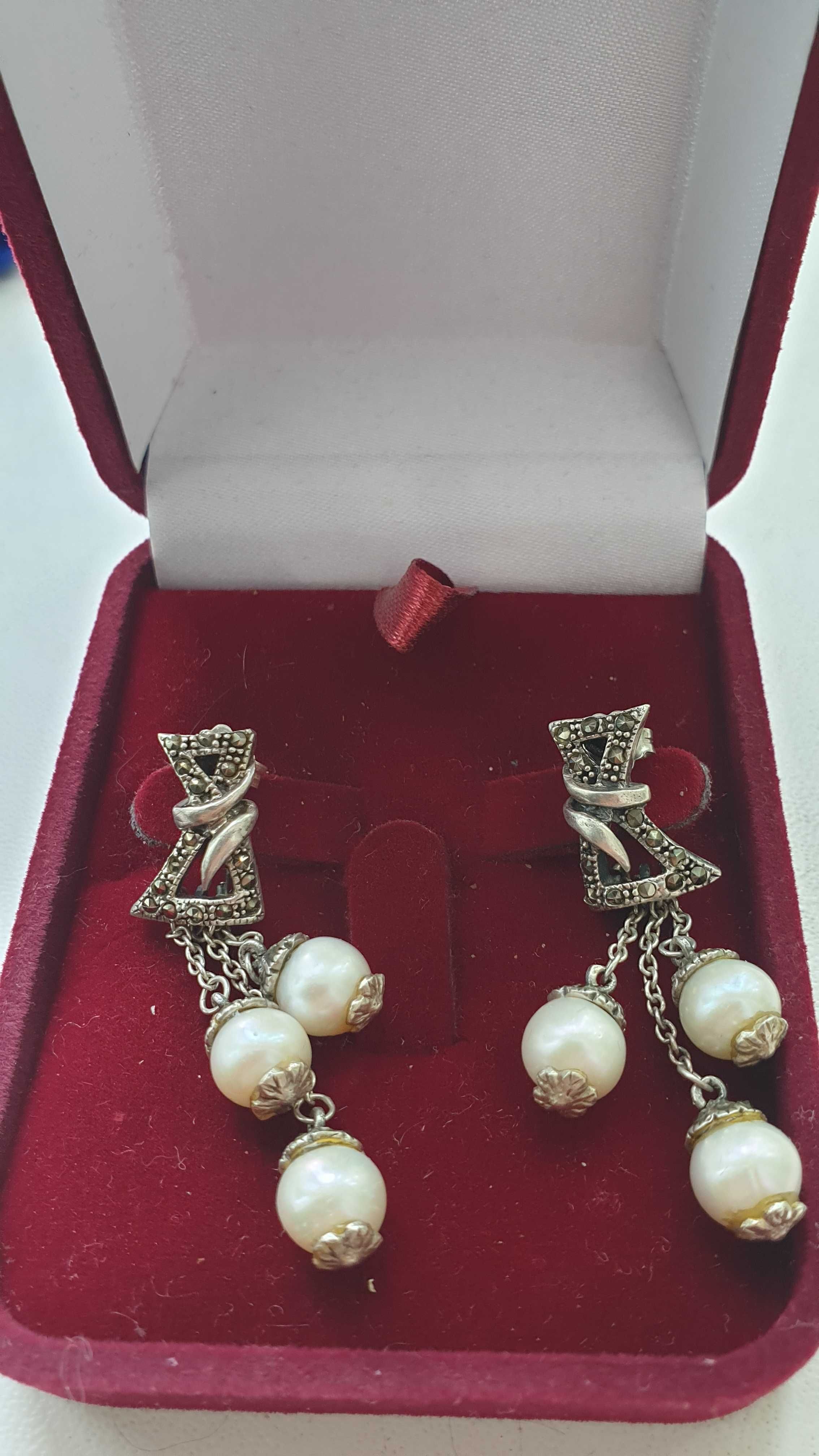Серьги с жемчугом 925пр