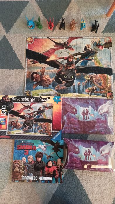Jak wytresować smoka - zestaw figurki, puzzle, książka