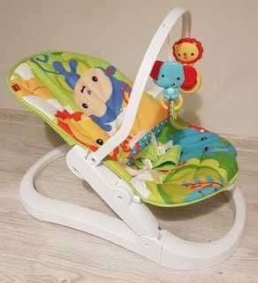 Bujaczek, leżaczek Fisher Price Rainforest, wibracje z oryg. pudełkiem