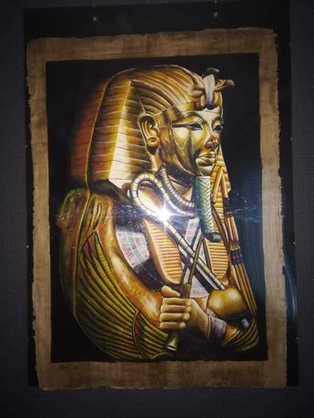 Papirus duży Faraon w antyramie 70x100cm