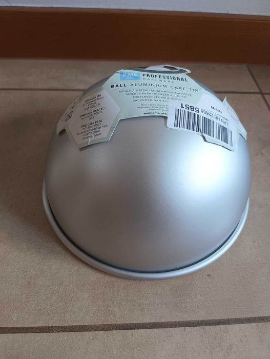 PME BALL084 aluminiowa blacha do tortów kulowa/półkuli, 20x10cm NOWA