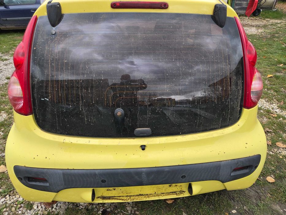 Peugeot 107 maska zderzak drzwi KBL szyba klapa lusterko błotnik lampa