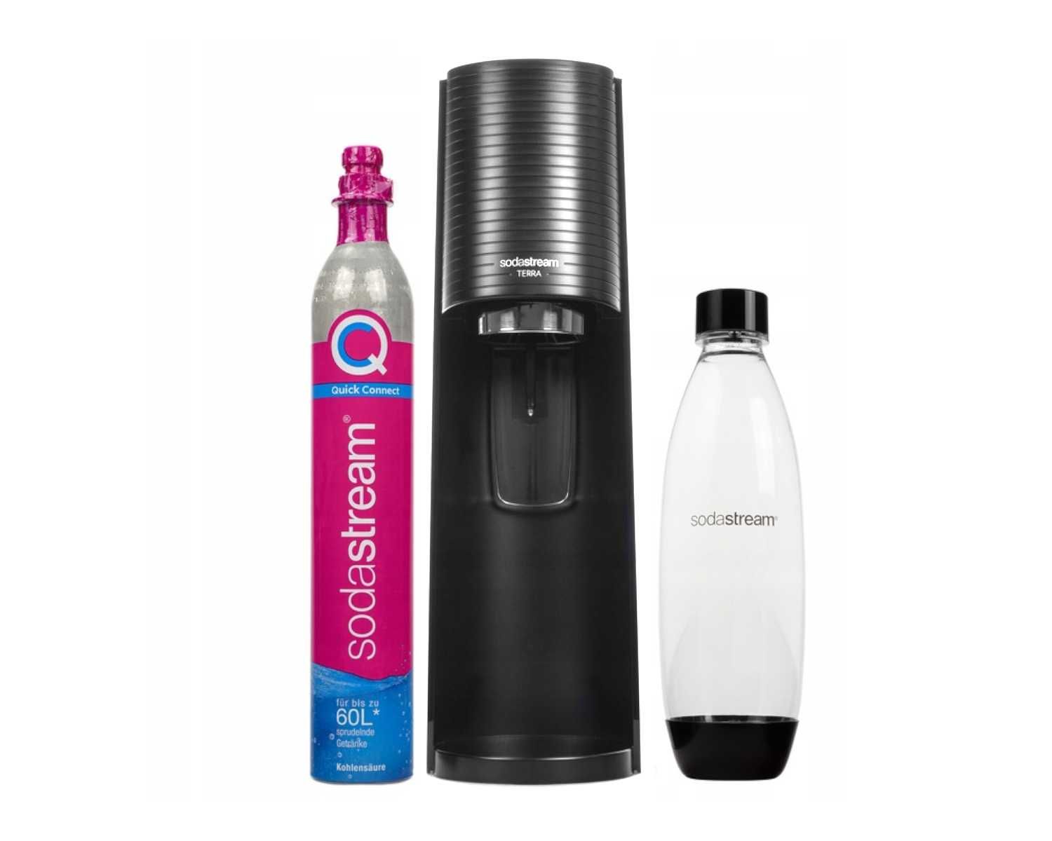 Saturator Wody Gazowanej SodaStream Terra Czarny + ZESTAW Startowy