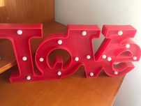 Candeeiro led love - novo