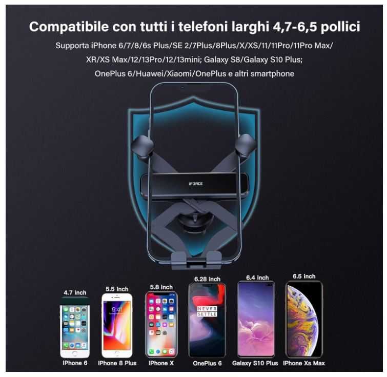 Regulowany uchwyt na telefon na kratkę nawiewu GVAVIY