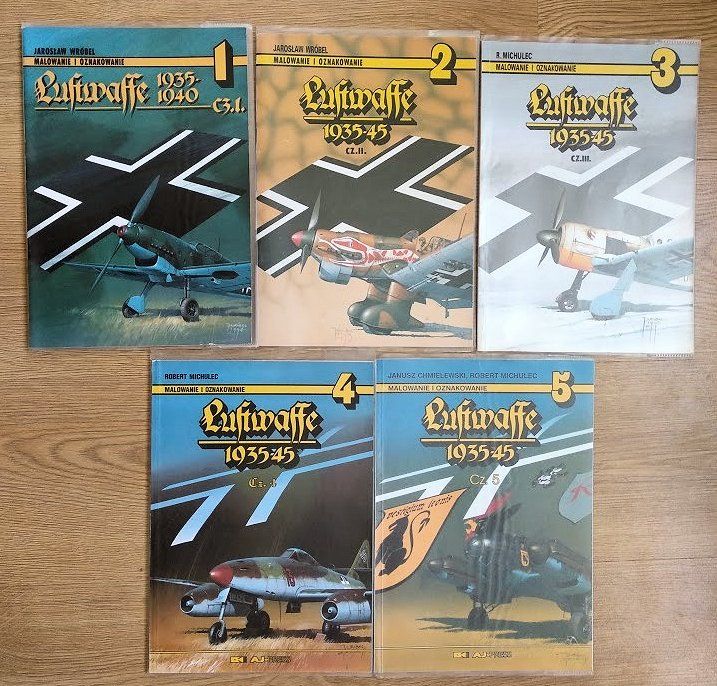 Książki 5 szt. komplet A J Press Malowanie i Oznakowanie Luftwaffe