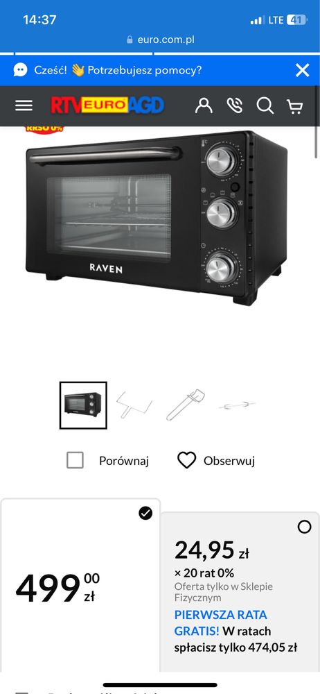 Piekarnik raven emp005 jak nowy
