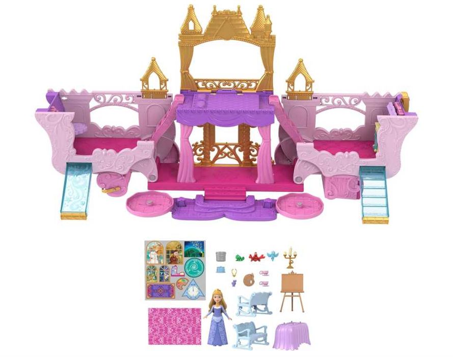 Ігровий набір Disney Карета-замок з мінілялькою Аврора 2в1 HWX17