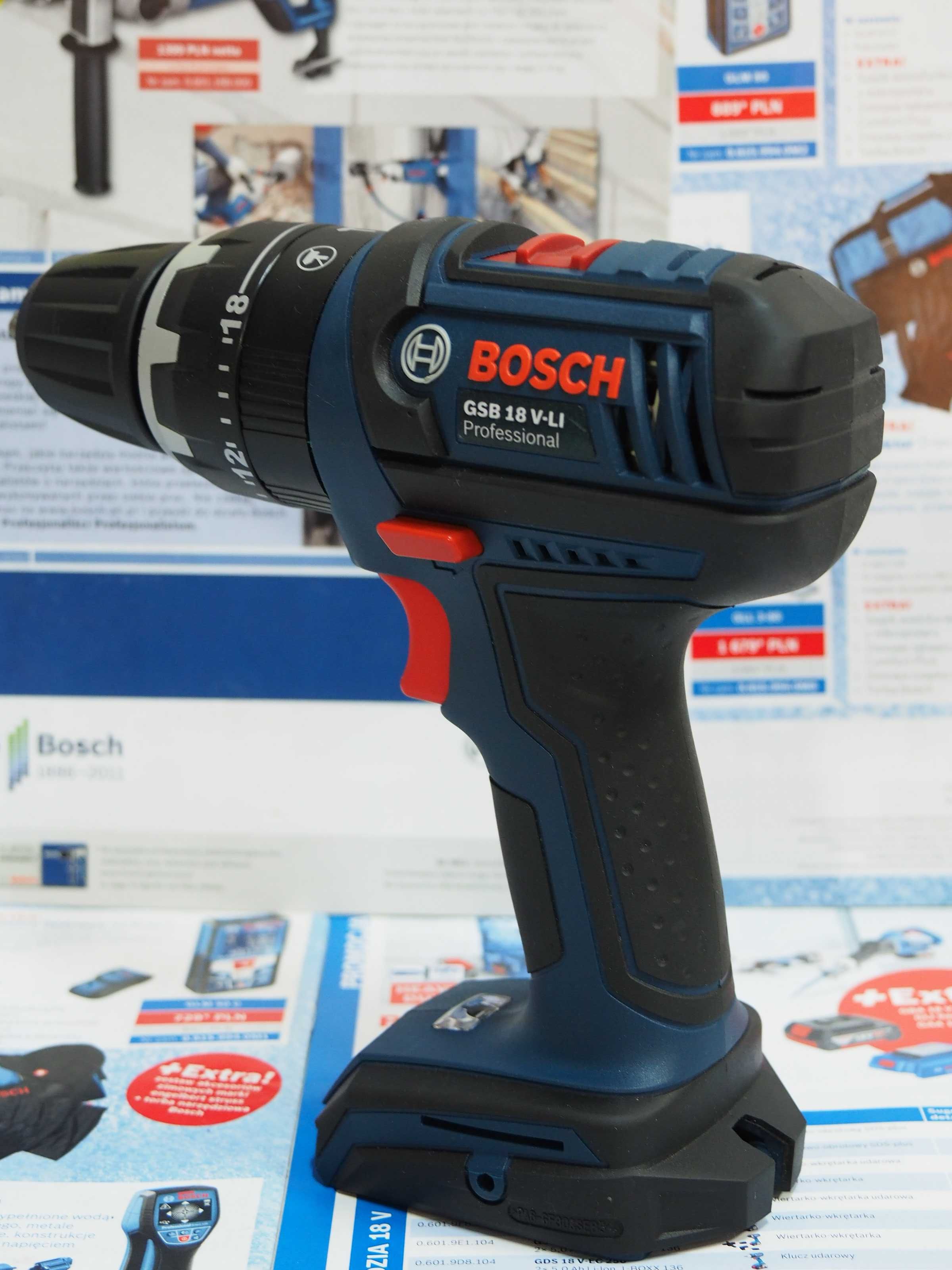 Wkrętarka z udarem BOSCH GSB 18V-LI mocna -67Nm bez aku wiertarka