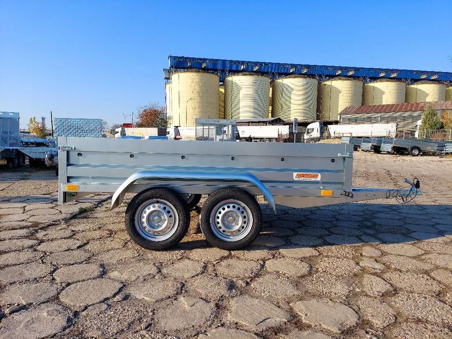 Neptun 253/2 rustik  Przyczepka samochodowa dwuosiowa Neptun 253 rt, mocna, spawana, Brzeg
