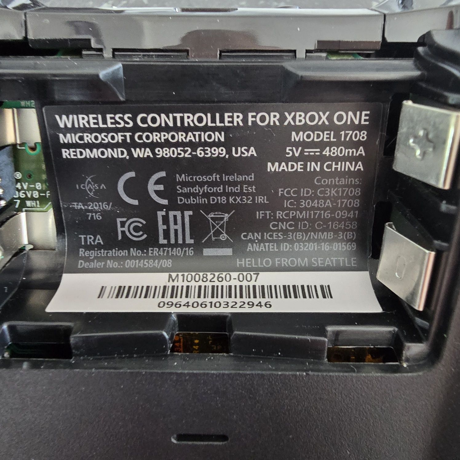 Pad, kontroler xbox model 1708