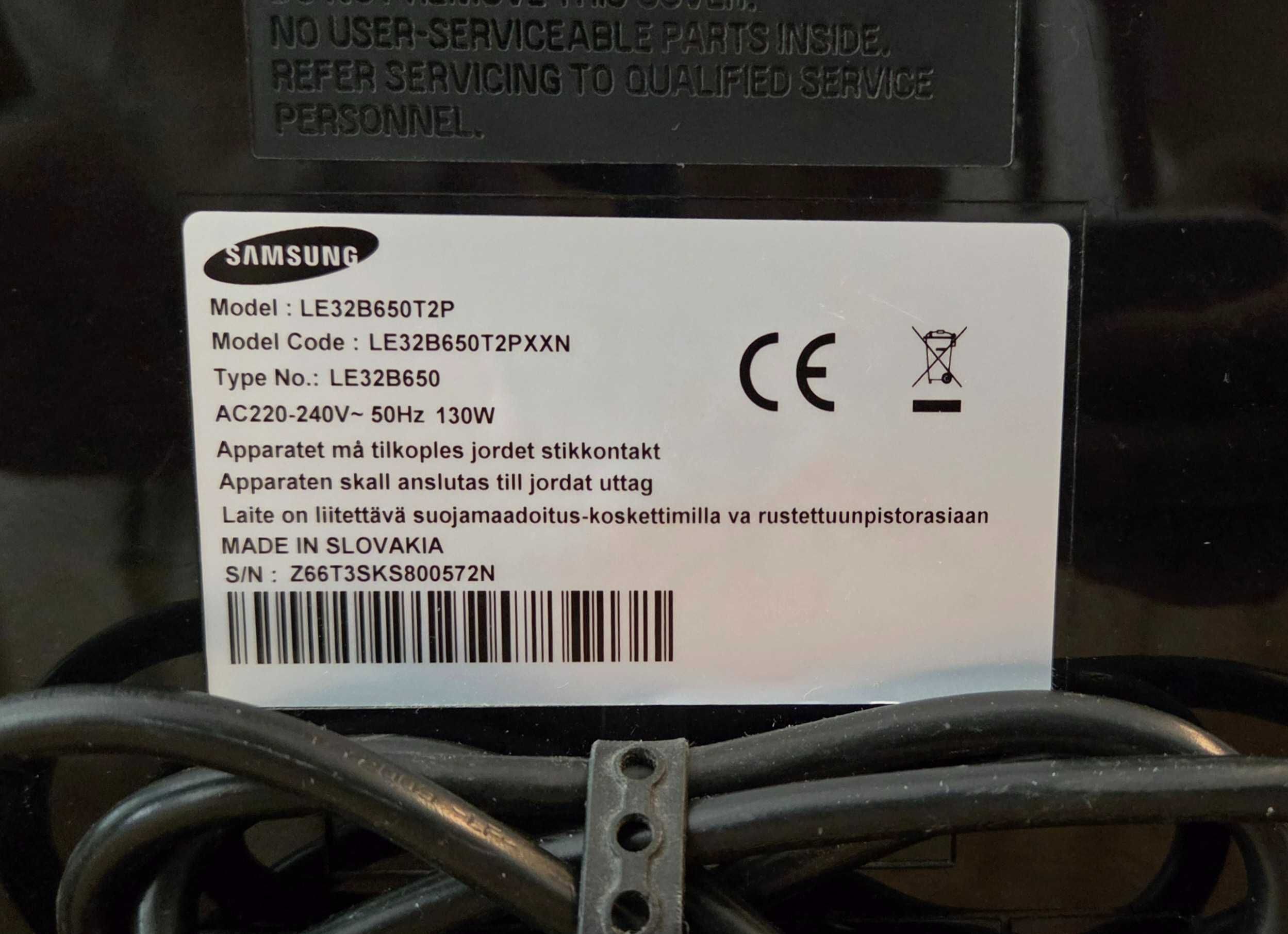 Telewizor Samsung LE32B650 | Full HD | 32" | DVB-C DVB-T | HDMI USB