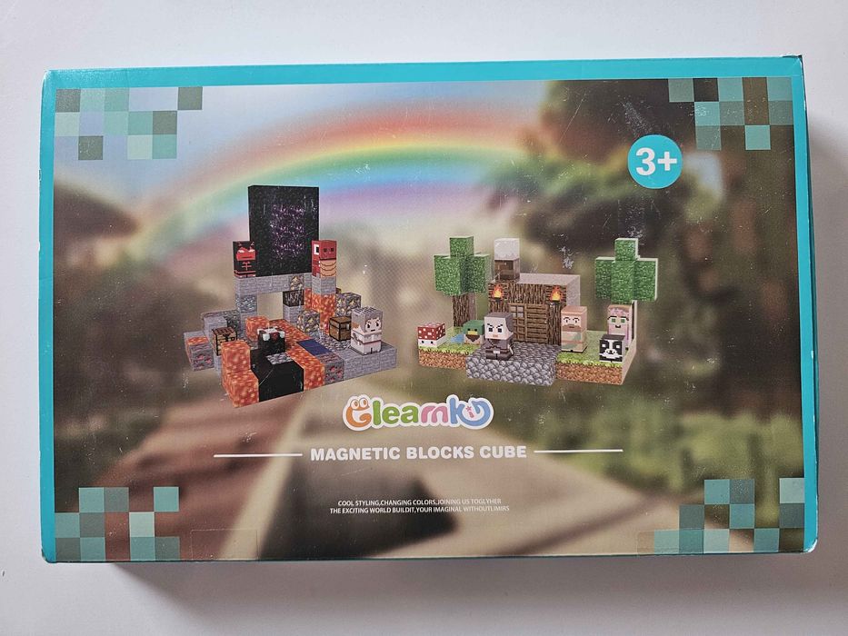 Nowe Klocki magnetyczne 115 sztuk niebieskie