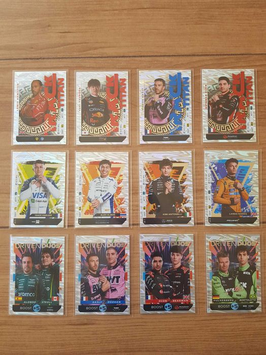 F1 Topps Turbo Attax 2025 komplet kart Monster Box JB1-JB12