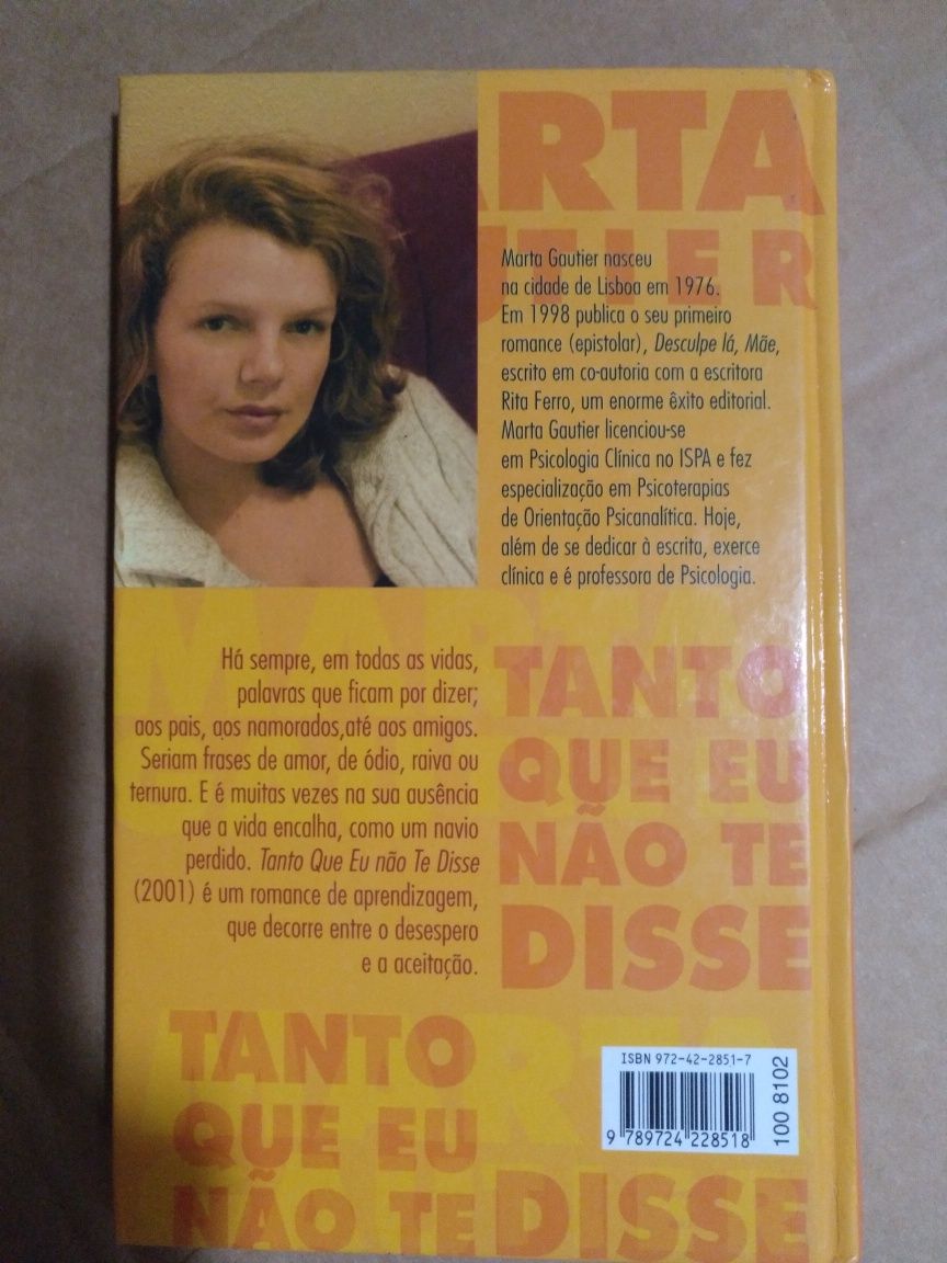 Livro Tanto que eu não te disse