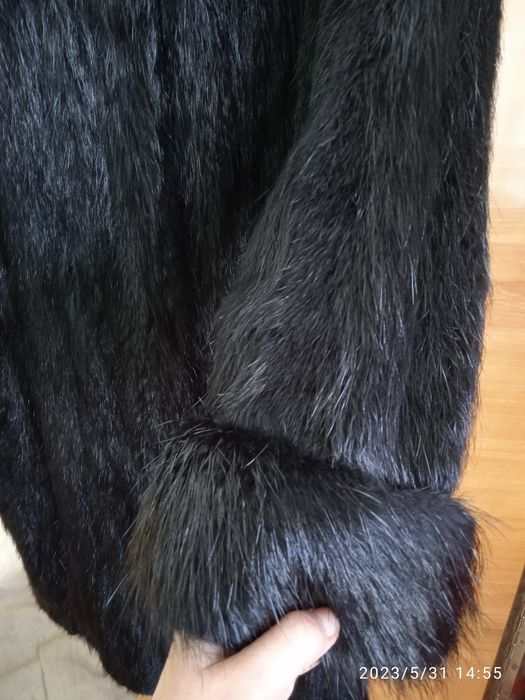 Шуба нутрія чорна бу