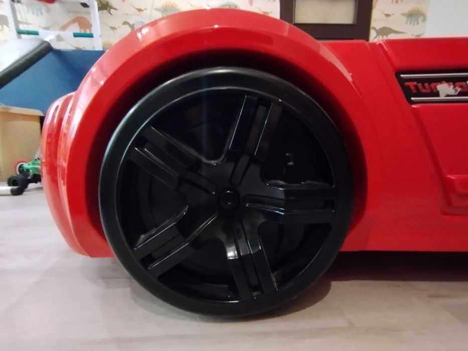 Детская кровать машина с матрасом, авто Cilek Turbo Max 90x195