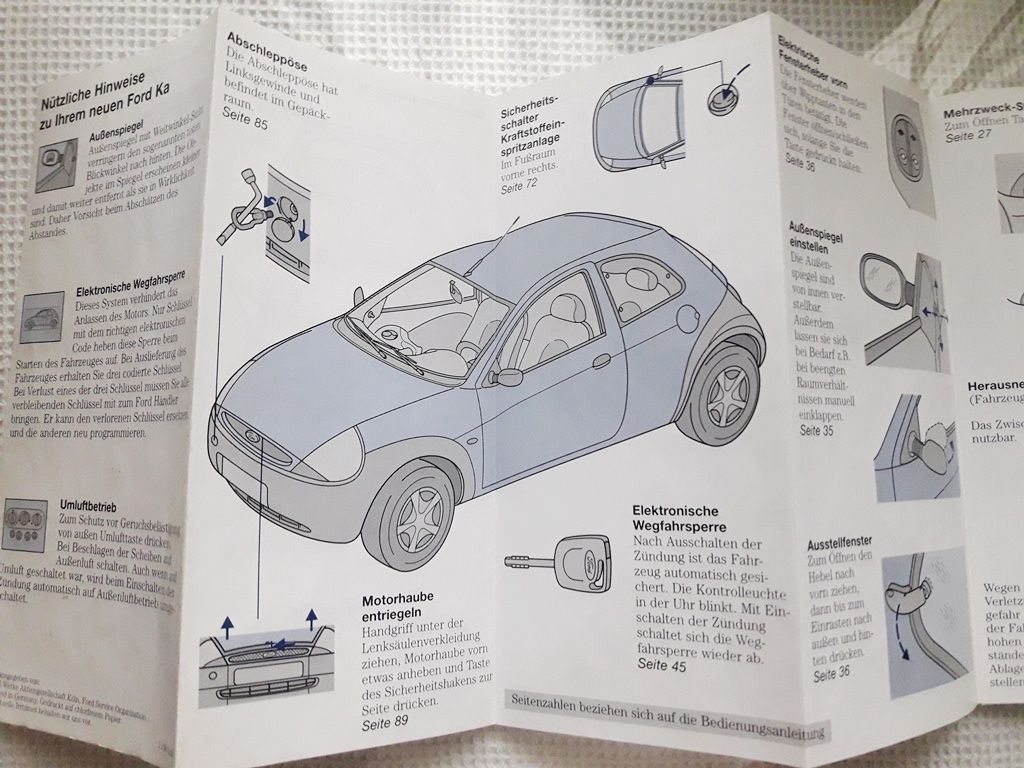 Ford Ka instrukcja obsługi 2szt prospekt ulotka