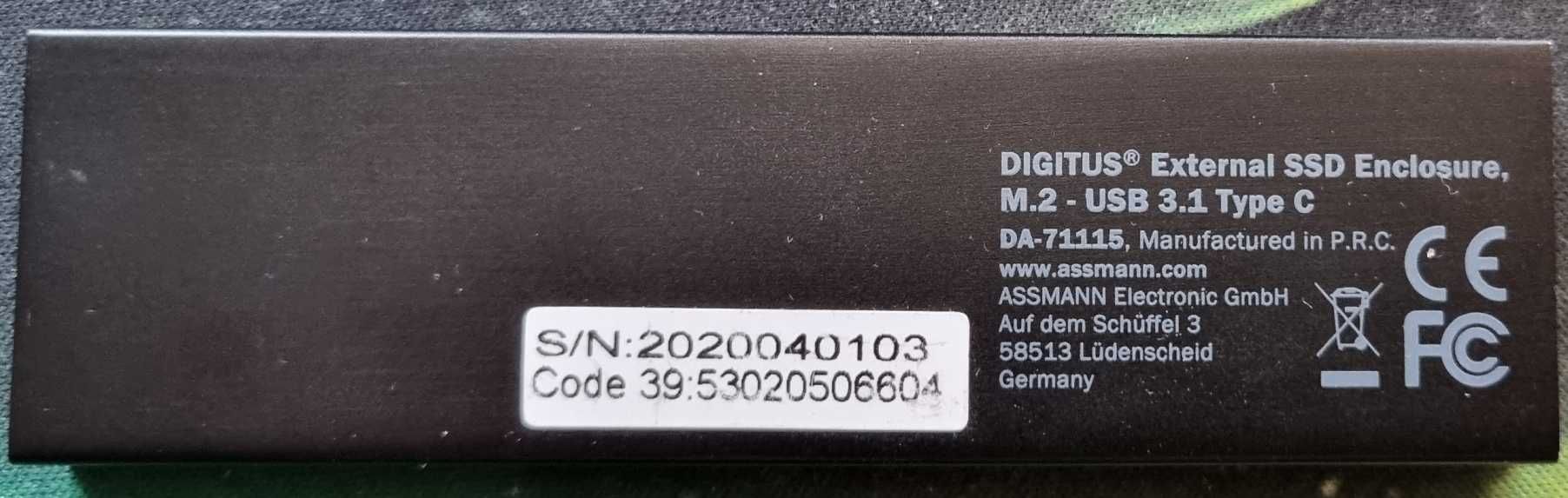 obudowa dysku SSD M.2 USB-C