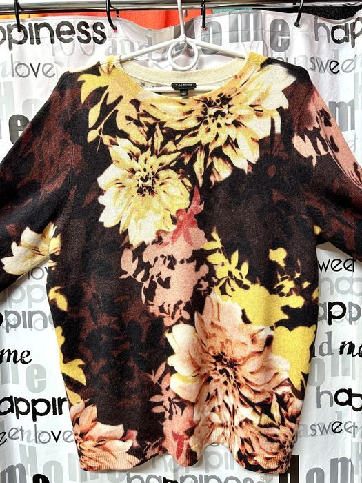 Свитер 100% кашемир с принтом