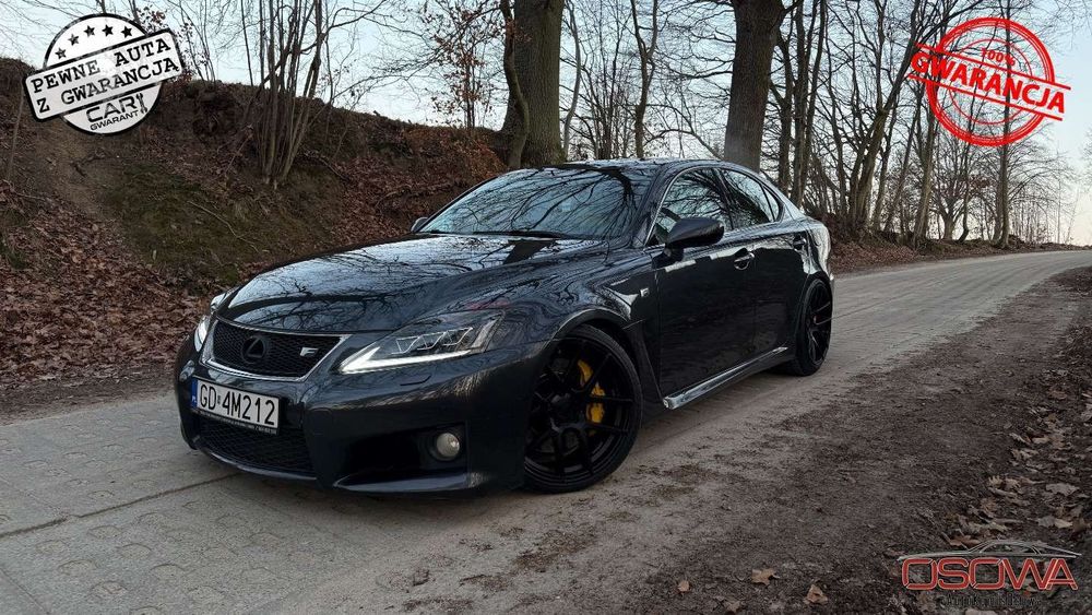 Lexus IS ISF 5.0v8 moc 423KM full led obniżona najbogatsza wersja sten idealny