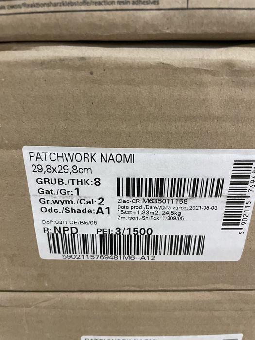 Gres szkliwiony Opoczno Patchwork Naomi white black Satin 30x30