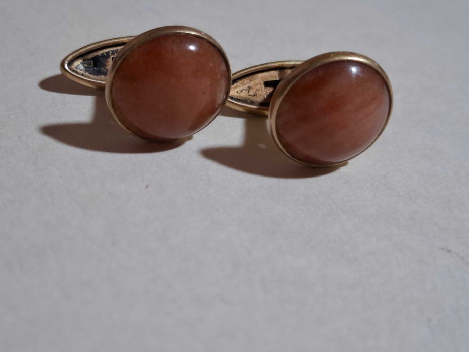 Серебряные запонки серебро 875 проба клеймо голова.