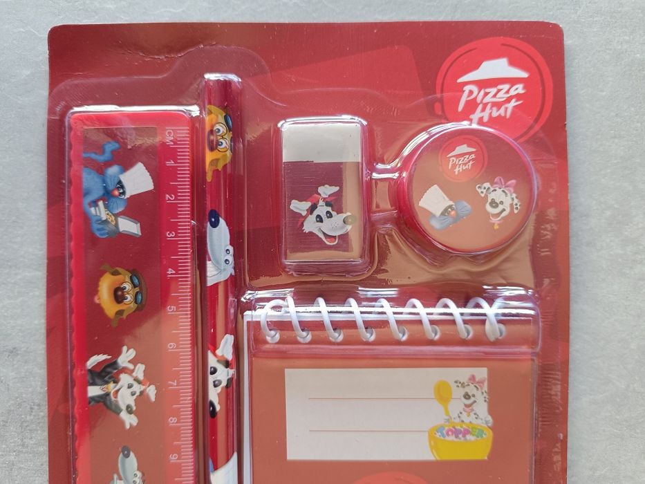 Set escolar papelaria pizza Hut novo