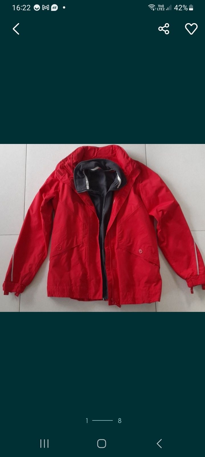 Sportowa kurtka damska czerwona marki Tchibo
