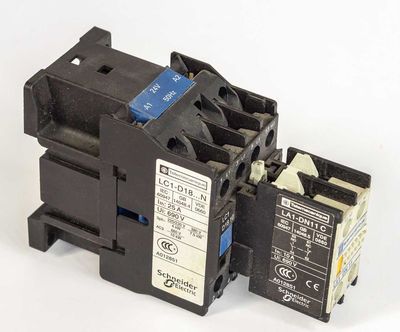 Контактор Telemecanique LC1-D18-10 24VAC 7,5kW 3L+2NO+1NC