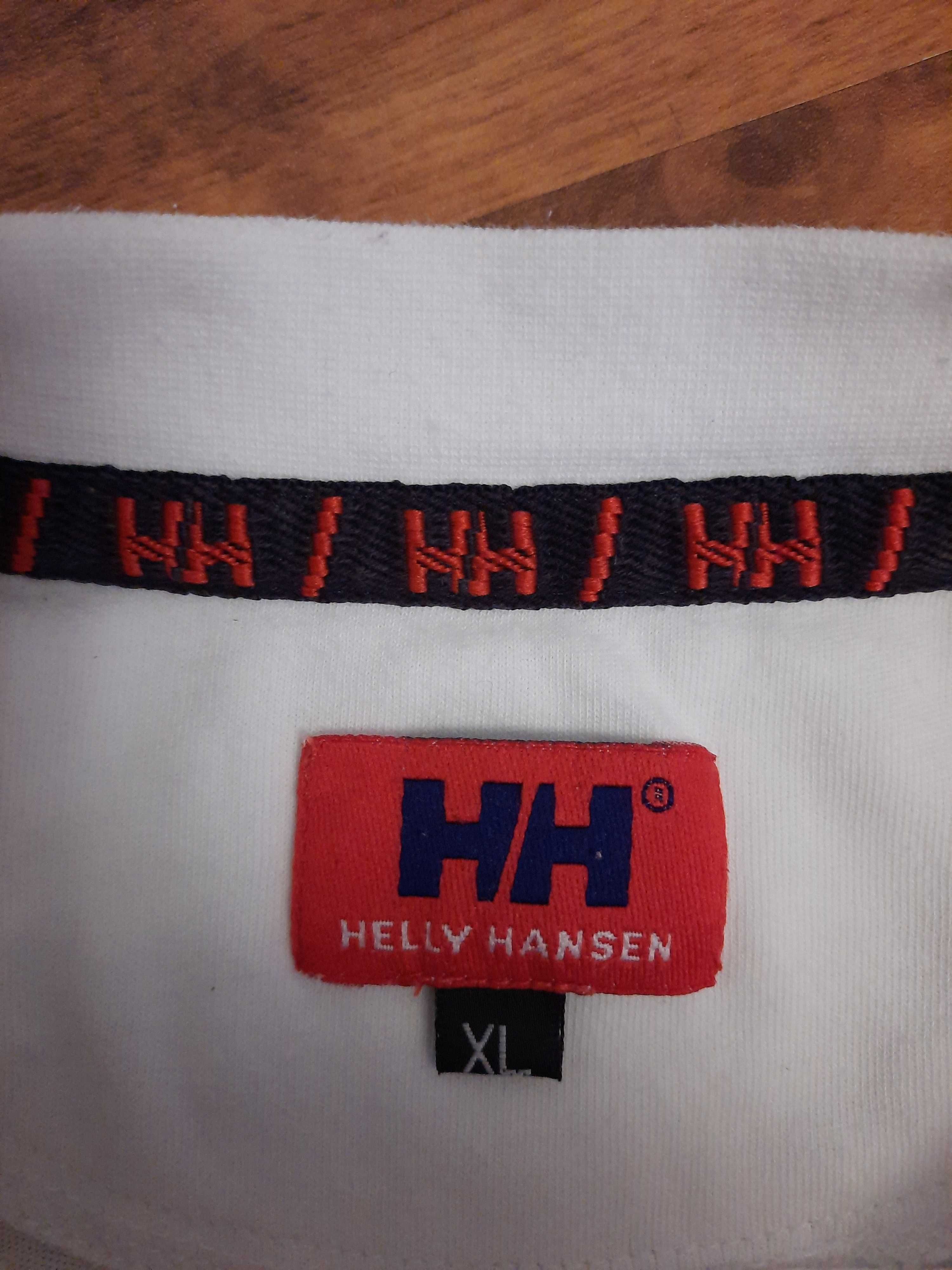 Bawełniana koszulka biała tshirt Helly Hansen rozmiar XL