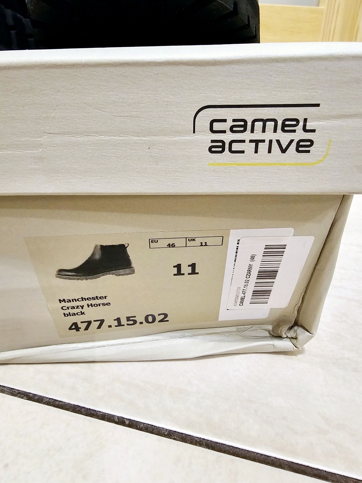 Czarne botki Camel Active 46 nubuk