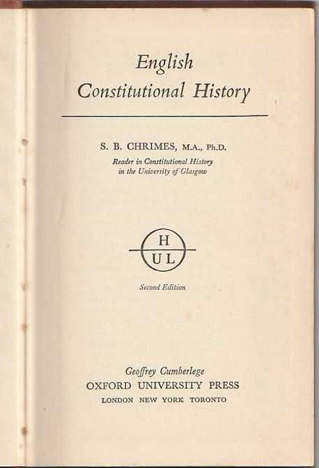 English Constitutional history-S. B. Chrimes-Oxford