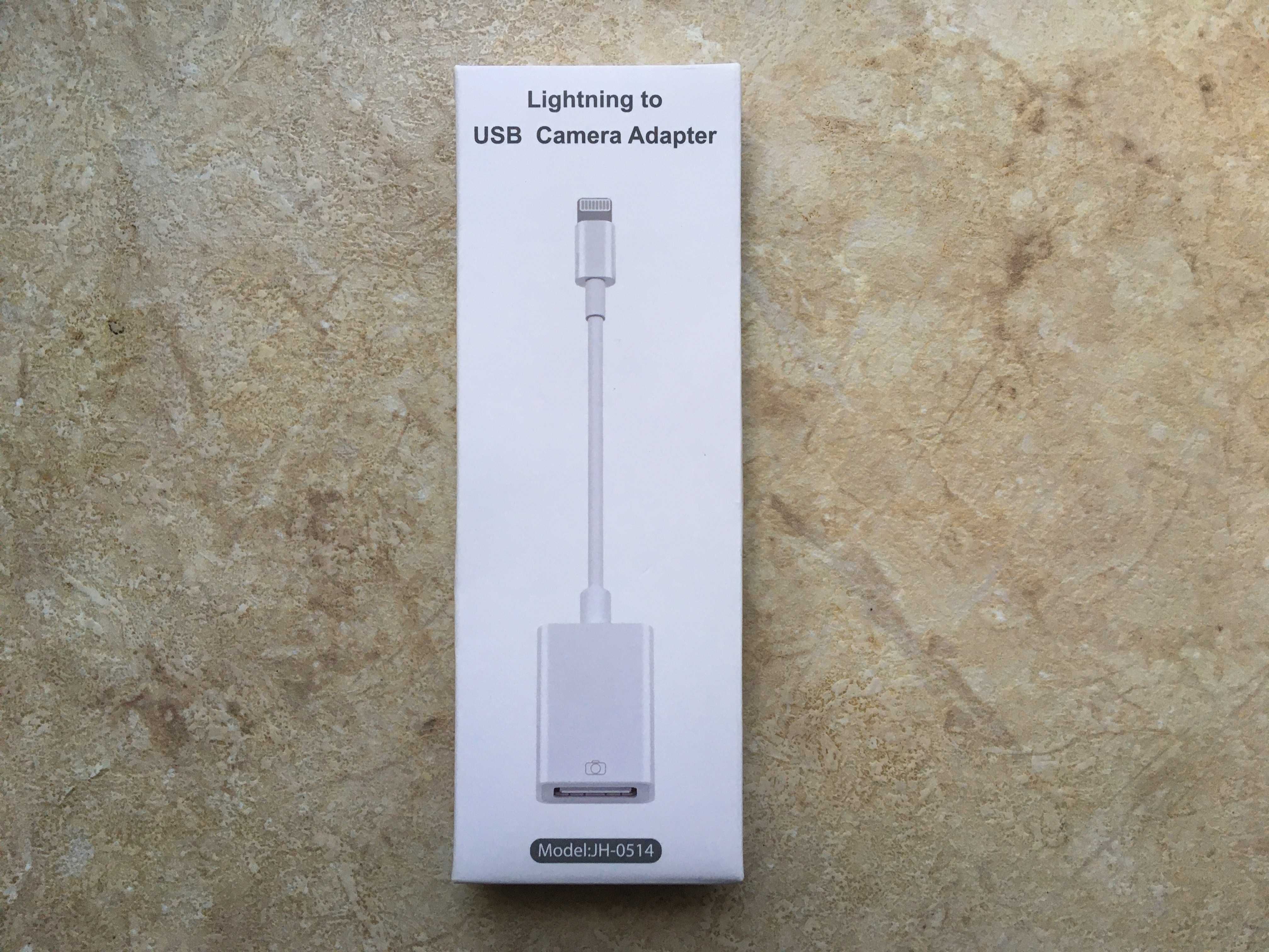 OTG кабель Lightning to USB (для флэшки  iPhone, iPad)