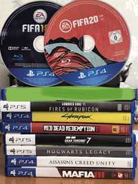 Ігри на playstation 4,5 Gran Turismo Cyberpunk Hogwarts FIFA RDR