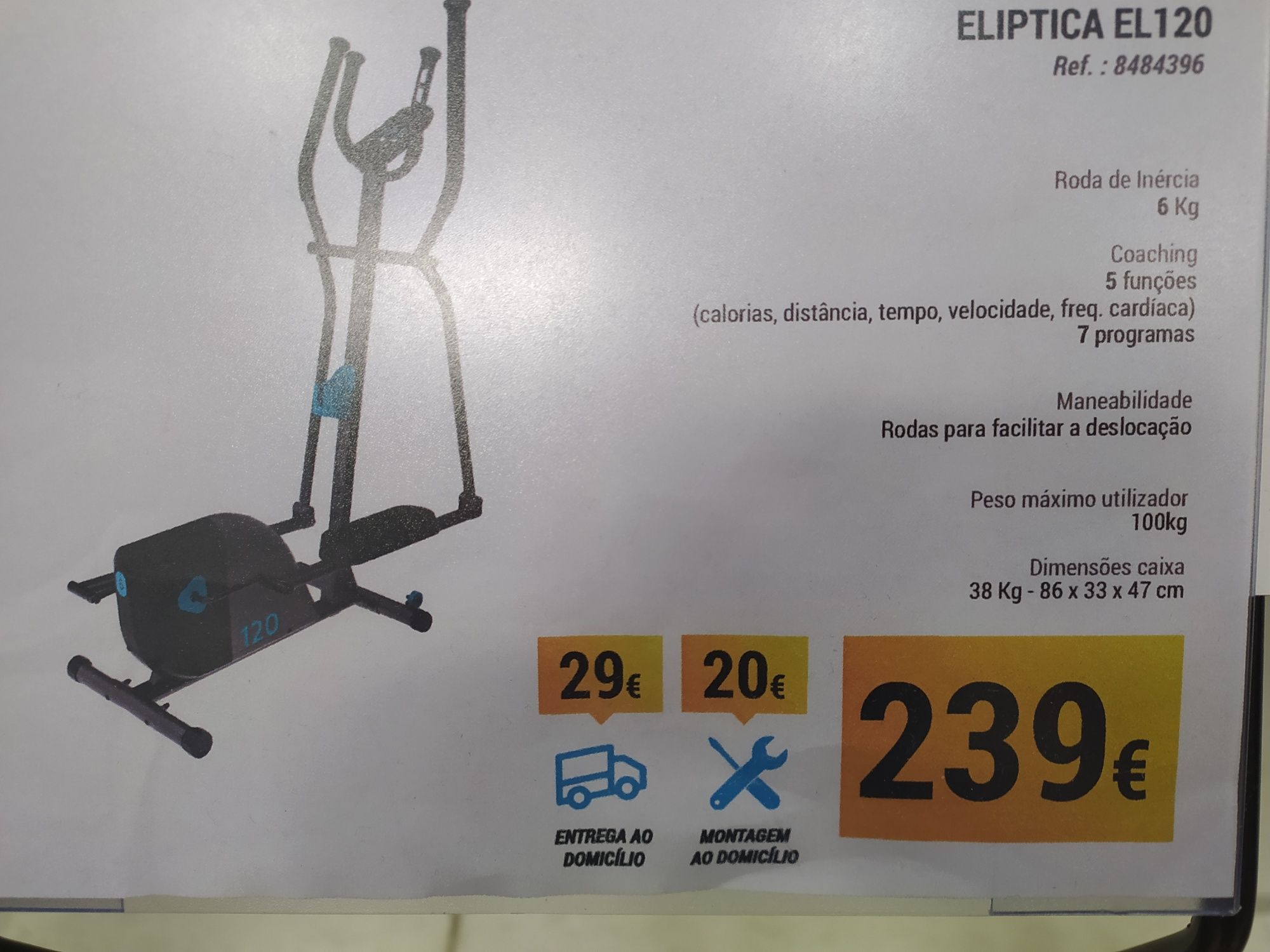 Eliptica Domyos EL120  (como nova)