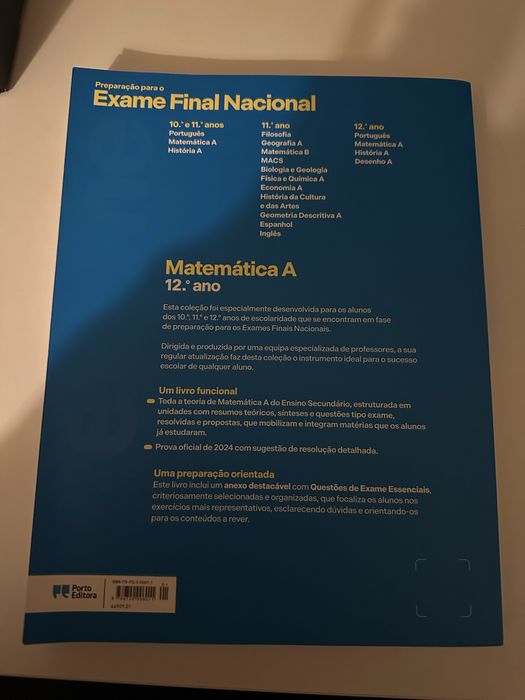Livro de preparação para o exame de Matemática A 2025