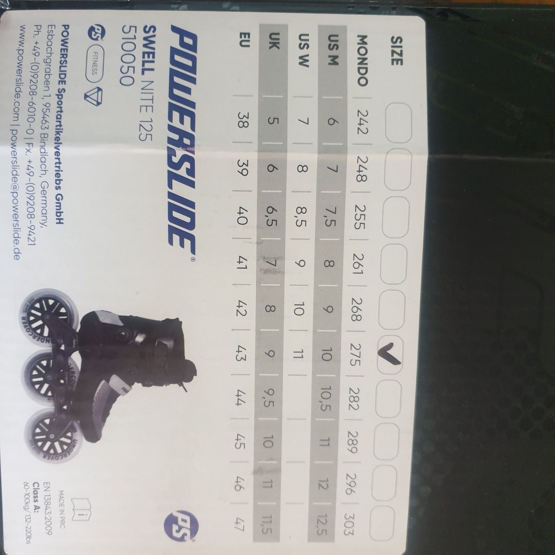 Rolki Powerslide r43  Swell 125 Trinity r. 43