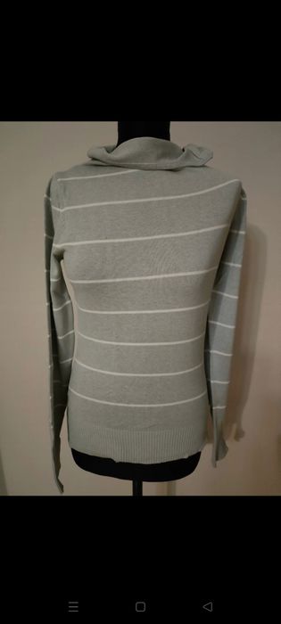 Sweter szary w paski golf CROPP 38 M