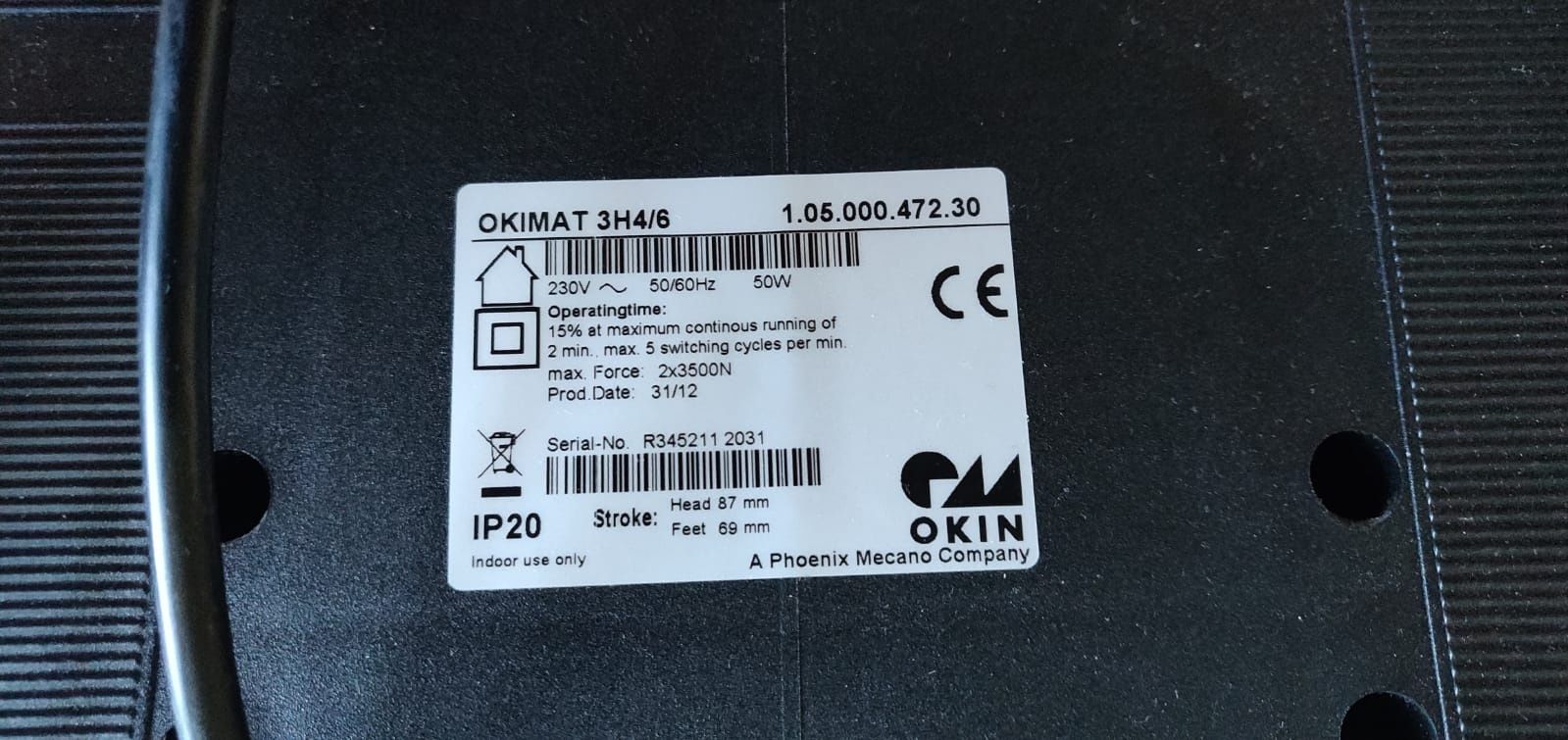 Stelaż elektryczny niemiecki Konsul 80x200 dwa silniki