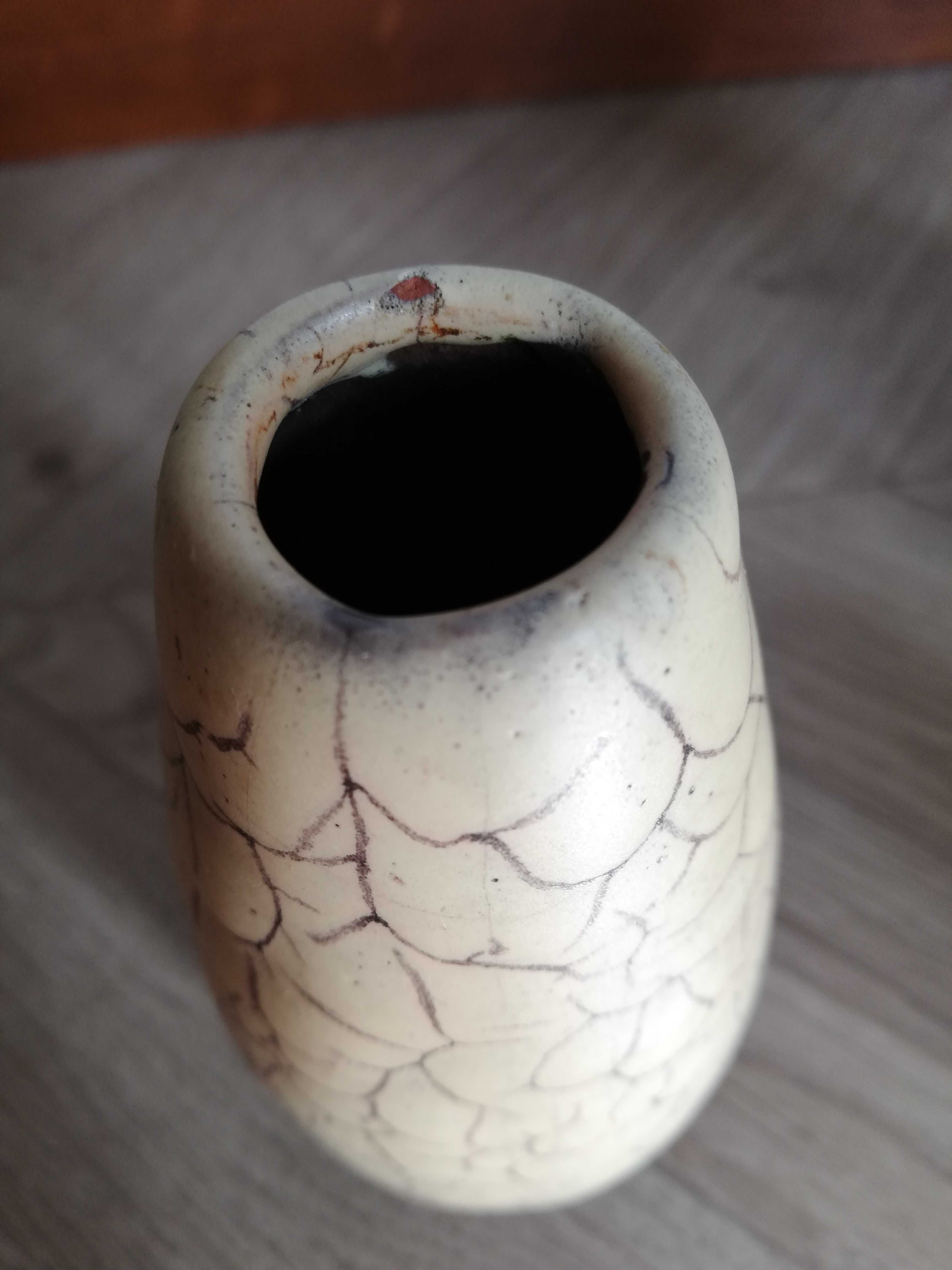 Wazon ceramiczny zestaw 3szt ozdobna krakelura