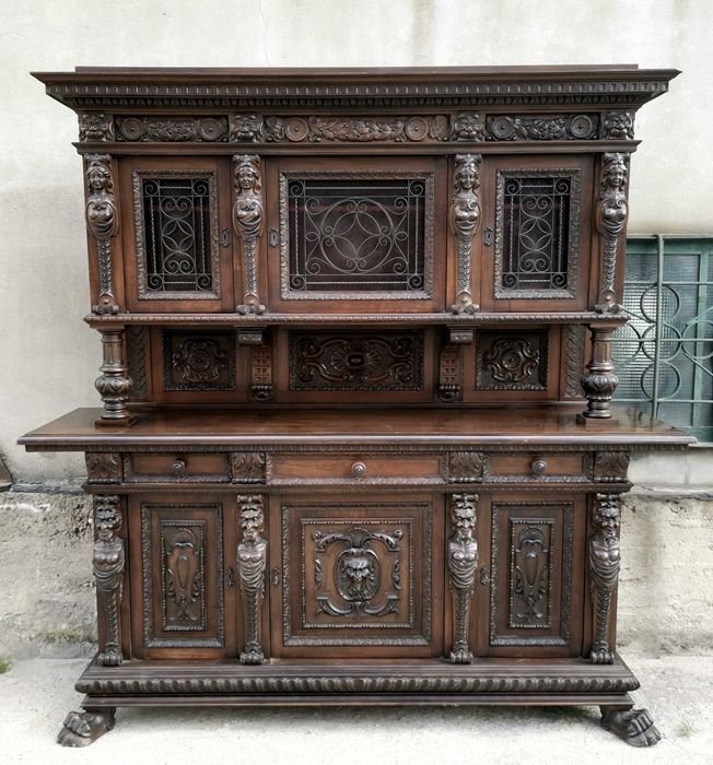 *Kunsztowny kredens, neorenesans włoski, antyk* transport