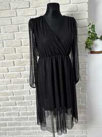 czarna tiulowa sukienka